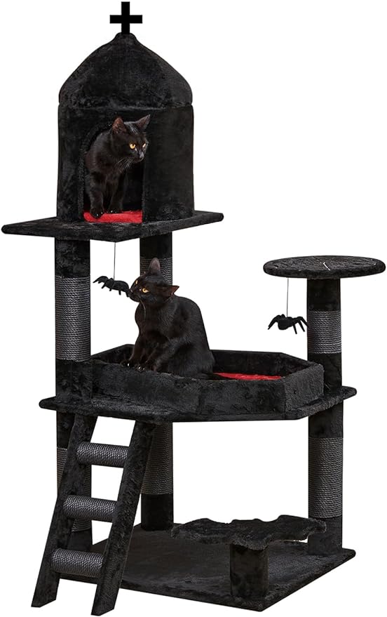 Gothic Fantasy Meets Feline Comfort: A Review of The YARUOMY Gothic Cat Tree with Coffin&nbsp;Bed